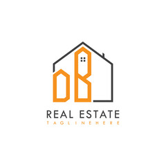 initial monogram logo for real estate With home shape creative design.
