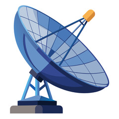 large-satellite-dish vector image on-a-white-background