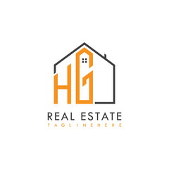 Fototapeta premium initial monogram logo for real estate With home shape creative design. 