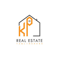 initial monogram logo for real estate With home shape creative design.

