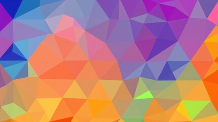 Fototapeta premium Vibrant polygon abstract background. Colorful geometric shapes create a dynamic design. Soft, blended hues blend seamlessly