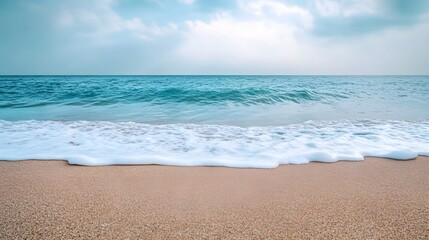 Obraz premium Tranquil beach background with copy space