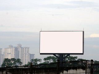 Blank outdoor sign for advertising. Blank billboard