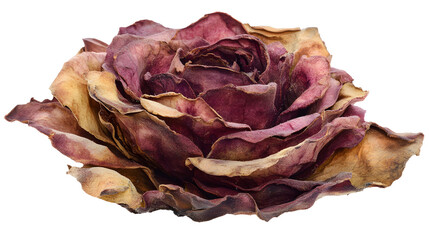 Obraz premium A dried up rose with brown and yellow petals