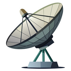 large-satellite-dish vactor image on-a-white-background