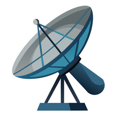 large-satellite-dish vactor image on-a-white-background