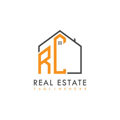 initial monogram logo for real estate With home shape creative design.
