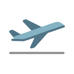Airplane Taking Off Departure Symbol Icon Design