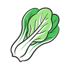 bok choy icon, bok choy vector illustration-simple illustration of bok choy, perfect for bok choy logos and icons