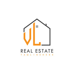 initial monogram logo for real estate With home shape creative design.
