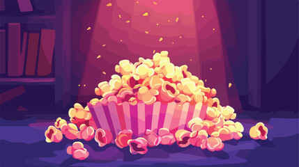 Professional Film Icon with Movie Popcorn Vector Illustration for Cinematic Designs