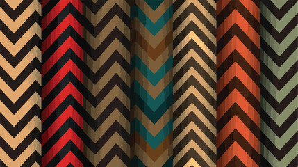 Professional Color Zigzag Lines Background with Brown Set Collection for Design Projects