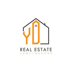 initial monogram logo for real estate With home shape creative design.
