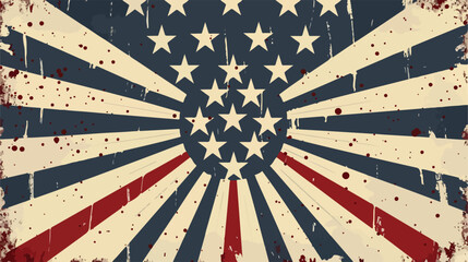 Patriotic Illustration of United States of America - USA Flag Poster Design