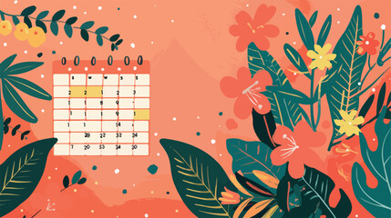 Professional Calendar Design Vector Illustration for Scheduling and Organization