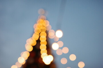 blurry christmas tree lights