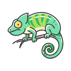 chameleon icon, chameleon vector illustration-simple illustration of chameleon, perfect for chameleon logos and icons