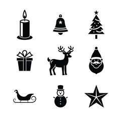Holiday Icons Set | Christmas Vector Clipart Collection