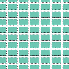 Fototapeta premium Green Geometric Sticker Pattern: Modern Abstract Repeating Design