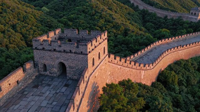 China's Great Wall at Golden Hour