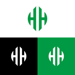 letter H and H leaf