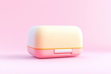 Pink and white compact cosmetic box