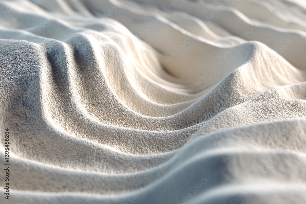 Poster Close-up of off-white textured surface with soft waves, creating a smooth and calming visual, showcasing a sense of serenity and tranquility, ideal for minimalist design