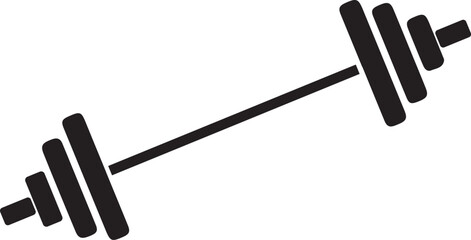 Barbells Silhouette Vector Art illustration 