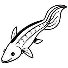 Line art collection of aquatic and wetland creatures, featuring elegant and minimal illustrations of fish, amphibians, birds, and aquatic animals. Perfect for nature-themed designs, educational materi