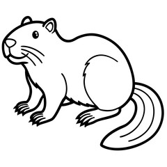 Line art collection of aquatic and wetland creatures, featuring elegant and minimal illustrations of fish, amphibians, birds, and aquatic animals. Perfect for nature-themed designs, educational materi