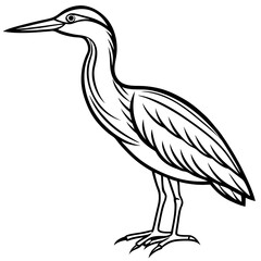 heron silhouette isolated on white