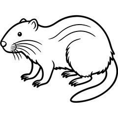 Line art collection of aquatic and wetland creatures, featuring elegant and minimal illustrations of fish, amphibians, birds, and aquatic animals. Perfect for nature-themed designs, educational materi