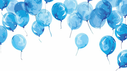 Blue Balloon Design Over White Vector Illustration: Elegant and Creative Balloon Graphic for Designs