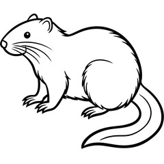 Line art collection of aquatic and wetland creatures, featuring elegant and minimal illustrations of fish, amphibians, birds, and aquatic animals. Perfect for nature-themed designs, educational materi