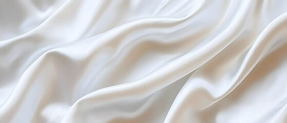 Obraz premium Luxurious White Silk Fabric Drapery Texture