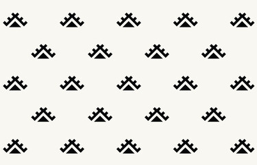 Ethnic tribal black and white  background. Seamless tribal pattern, folk embroidery, tradition geometric ornament. Traditional design for fabric, textile, print, rug, paper