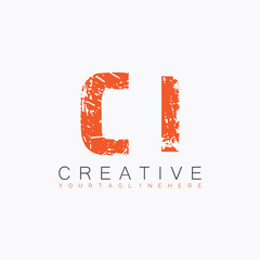 initial monogram logo with letter creative design.
