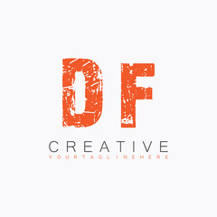 initial monogram logo with letter creative design.
