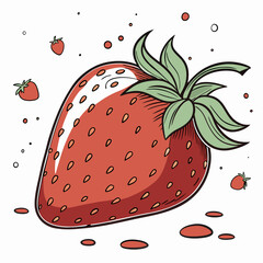 vector illustration of a strawberry