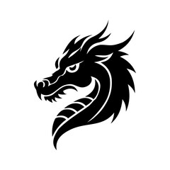 dragon tattoo in tribal style