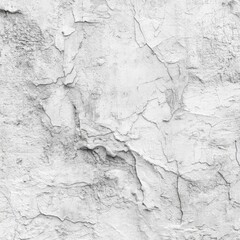 Obraz premium Weathered, light gray, textured wall surface. Cracks and irregularities in the plaster
