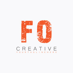 initial monogram logo with letter creative design.
