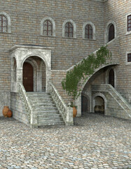 Courtyard Background