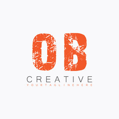 initial monogram logo with letter creative design.
