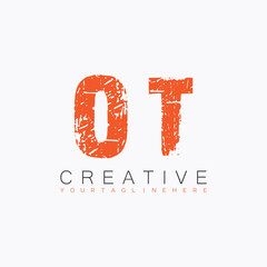 initial monogram logo with letter creative design.
