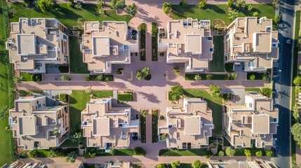 Obraz premium Aerial View of Modern Desert Community