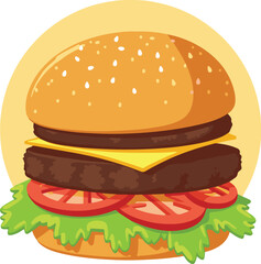 this is a burger  vector 