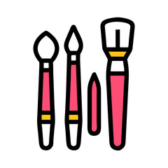 Art Brushes Representing Painting Tools Icon Design