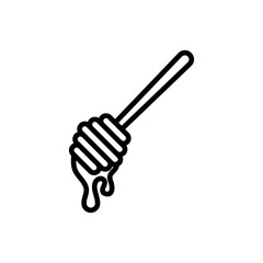 cute honey icon design with black and white flat style