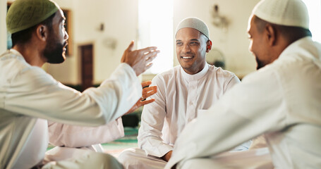 Talking, teaching or Islamic people in mosque for Palestine, knowledge or support to praise Allah....